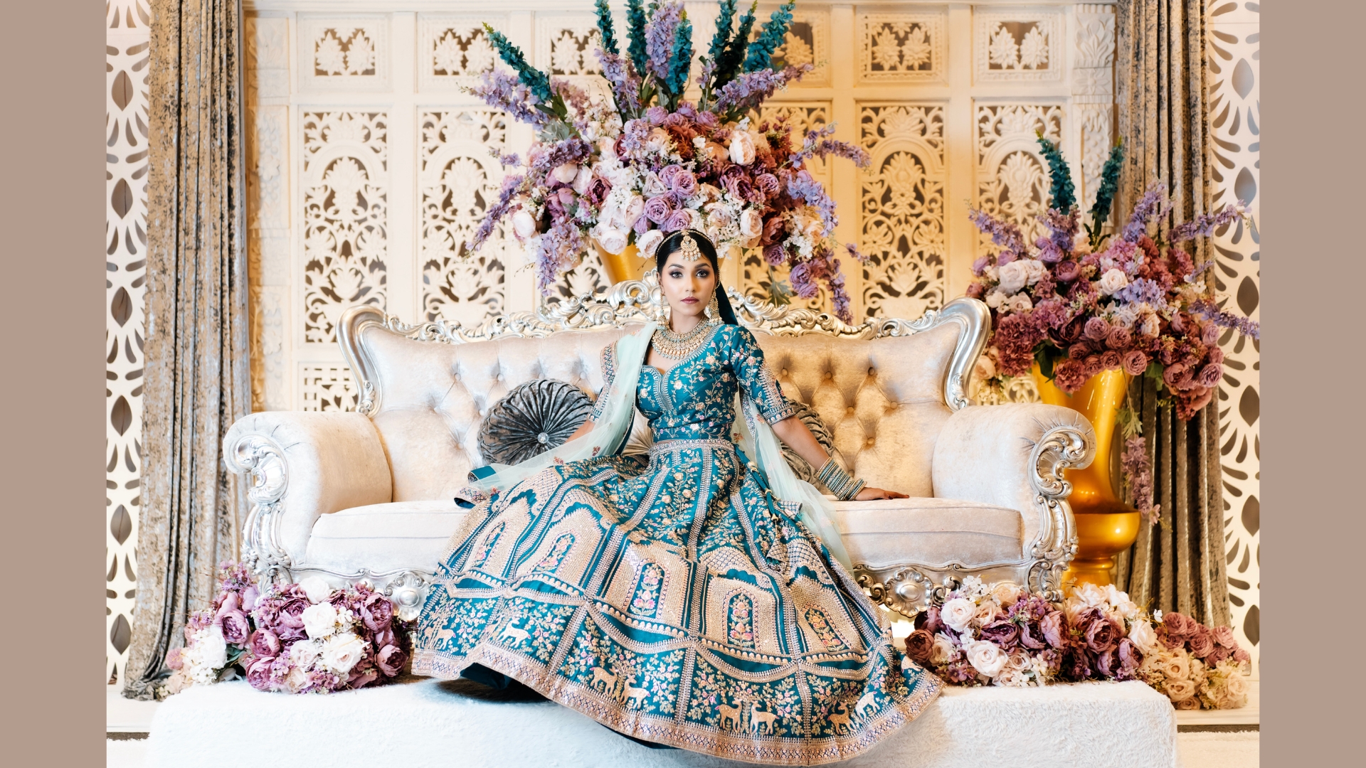 Rose gold contemporary bridal design with modern silhouette