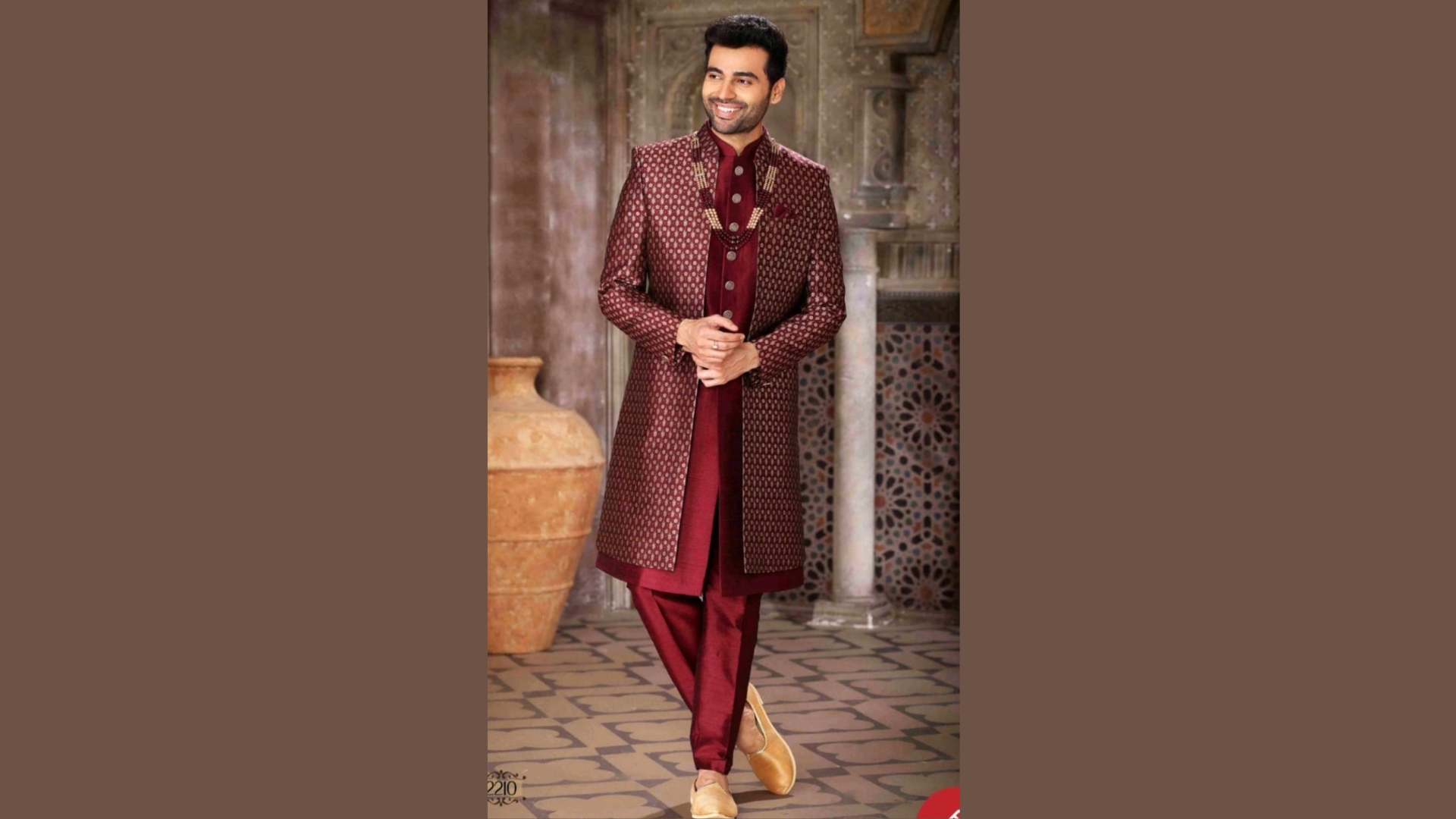 Indo-western fusion jacket with traditional embroidery details