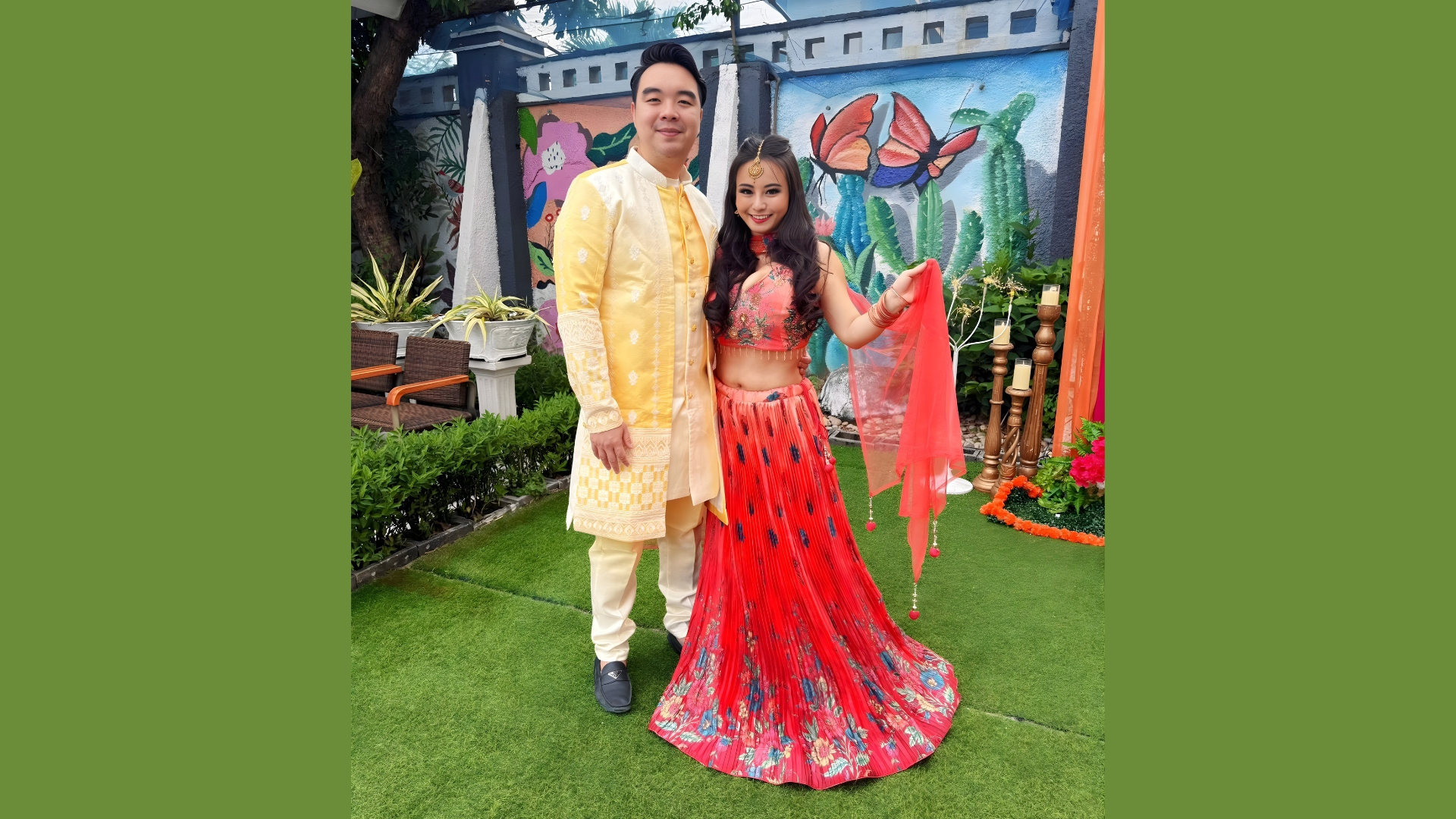 Navy blue embroidered lehenga for elegant evening celebrations