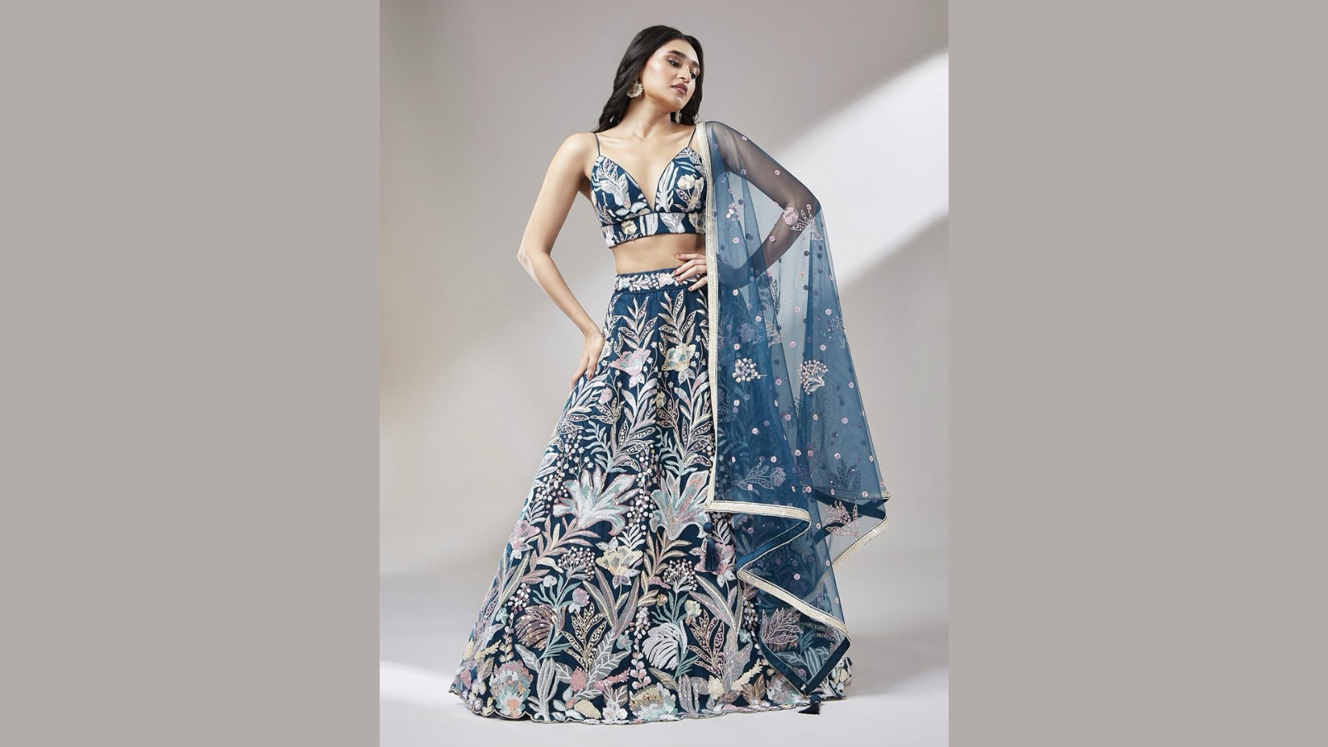 Coral and gold festive lehenga for Diwali and festival events