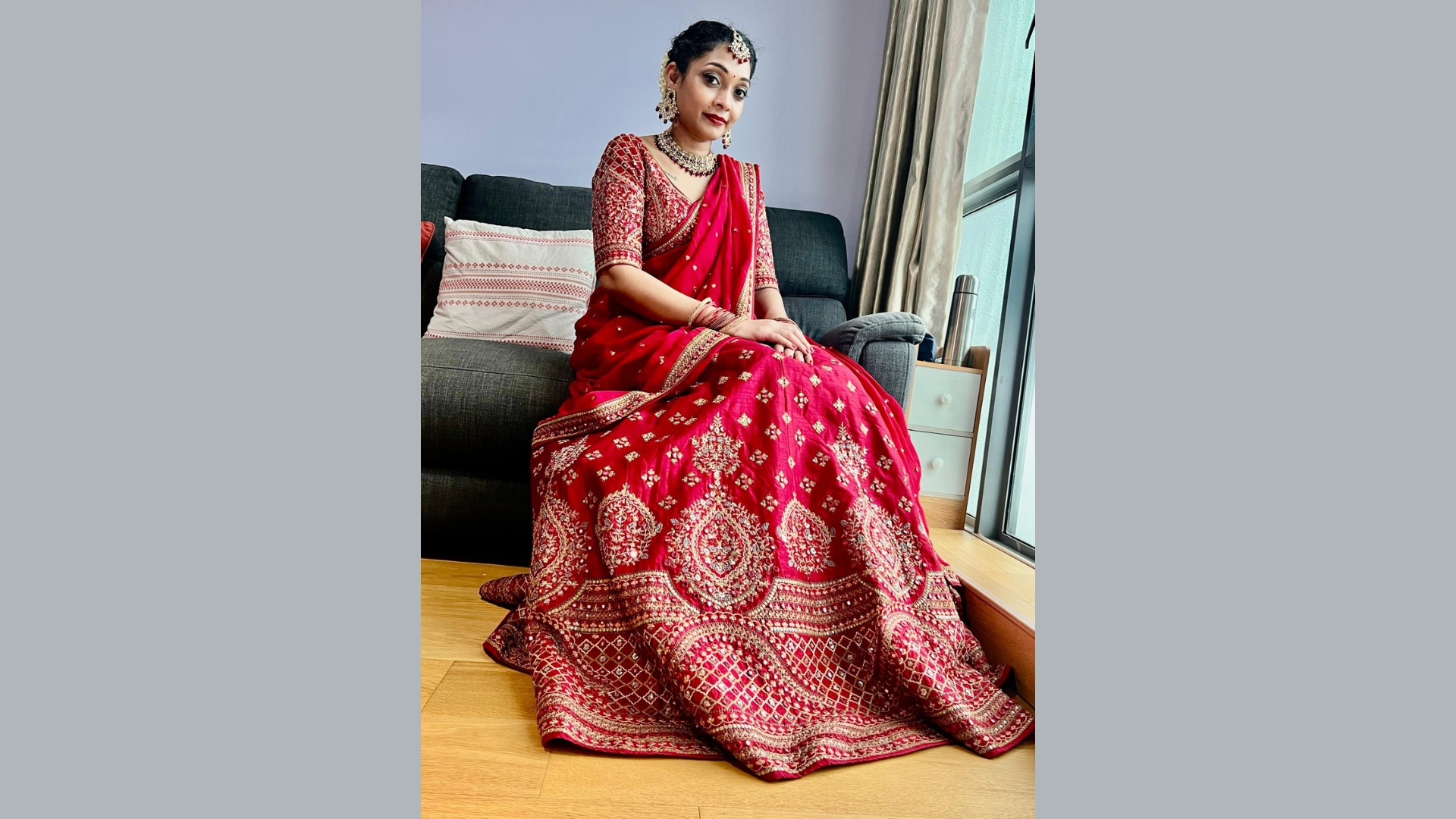 Lavender and silver lehenga for spring celebrations and parties