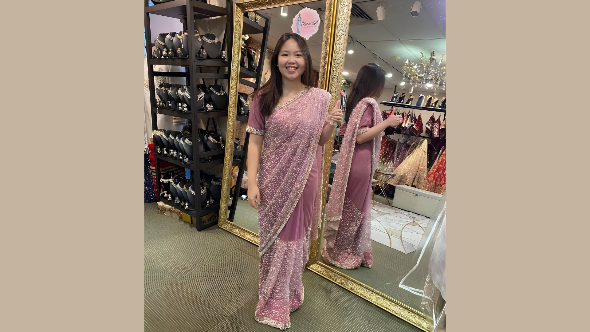 Contemporary designer saree with modern drape for parties