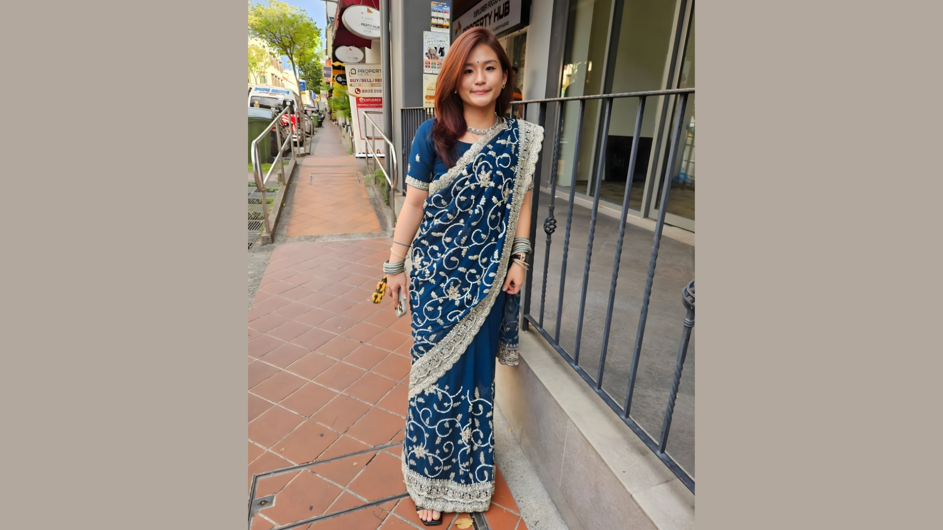 Embroidered party saree with intricate zari work for weddings