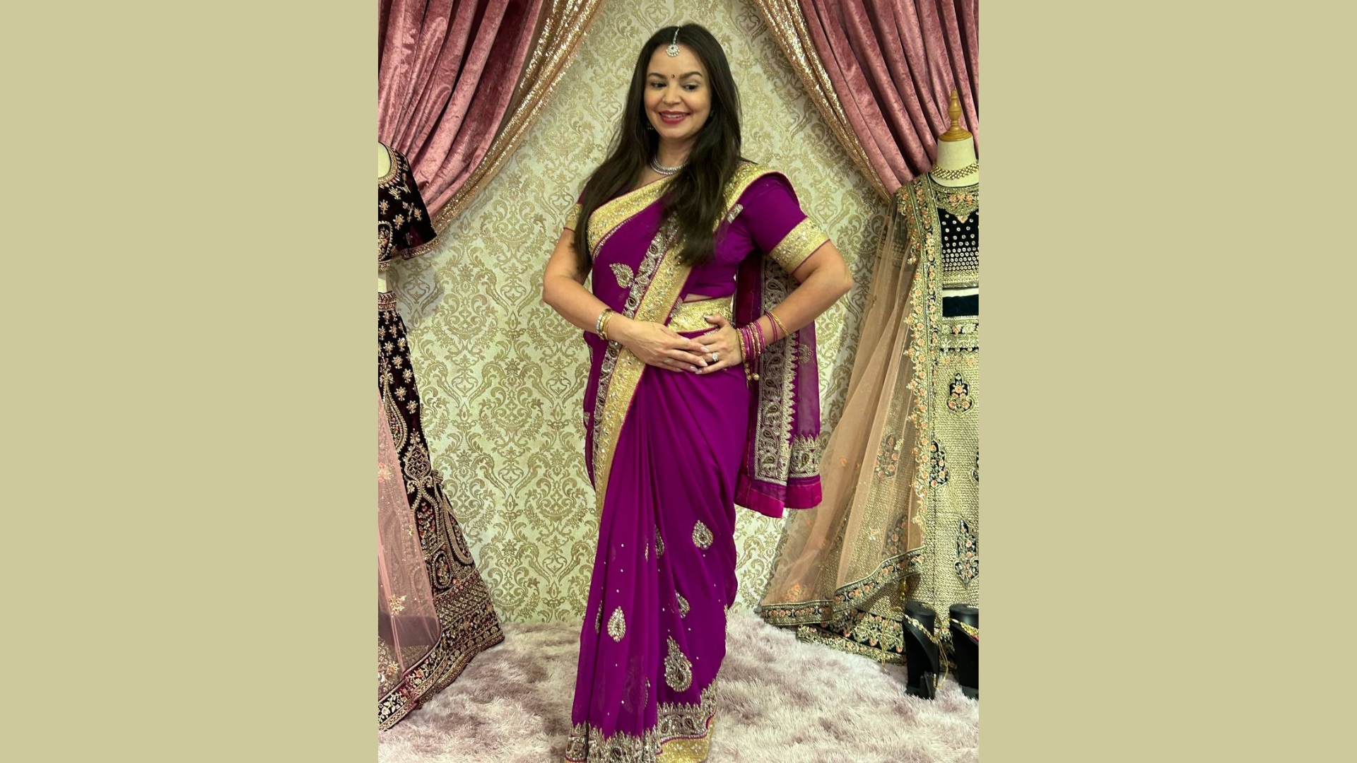 Traditional kanjeevaram saree with temple border for festivals